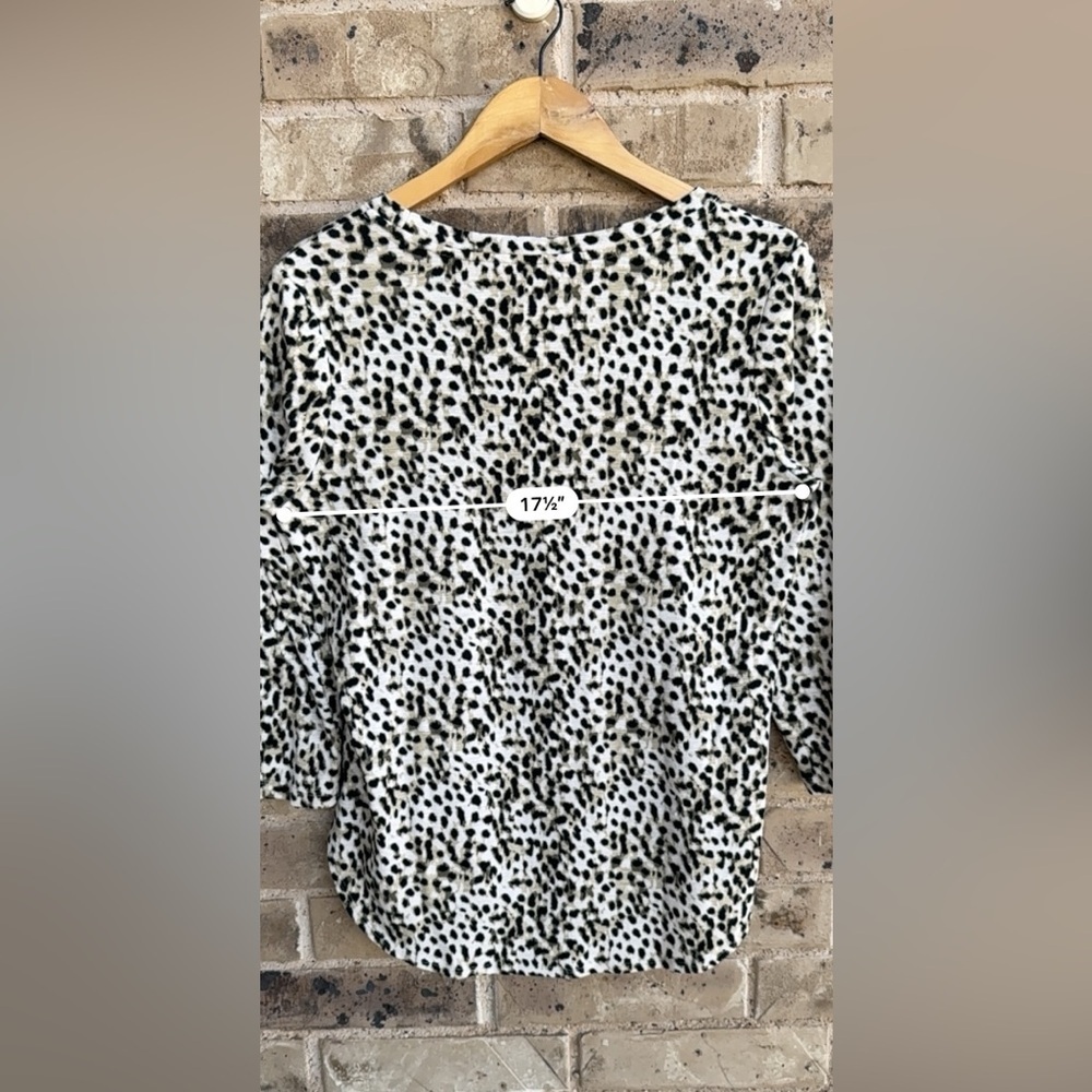 Tommy Bahama Ashby Isles Lagoon Black and Cream Patterned Long Sleeve Top Size M - Picture 10 of 11